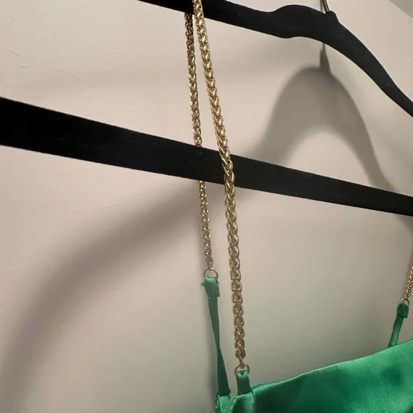 House of Harlow 1960 Green Satin Crop Top & Wide-Leg Pant Set | NWT XS - Picture 11 of 17